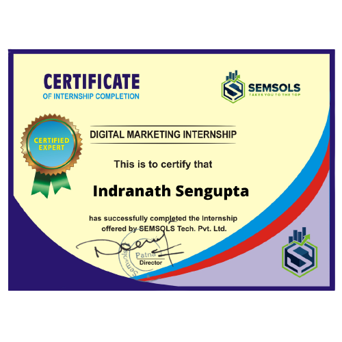 Digital Marketing Internship Certificate